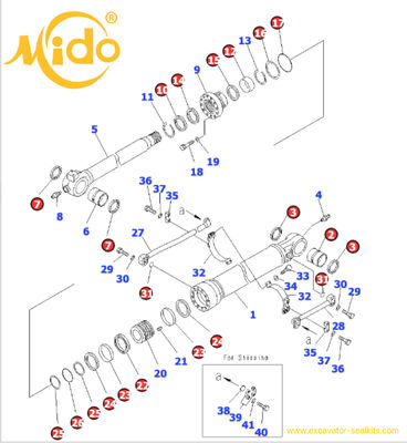 707-99-67481 7079967481 Boom Hydraulische Cilinder Afdichtingsset Voor Komatsu PC450-8 PC460LC-8 PC430-8