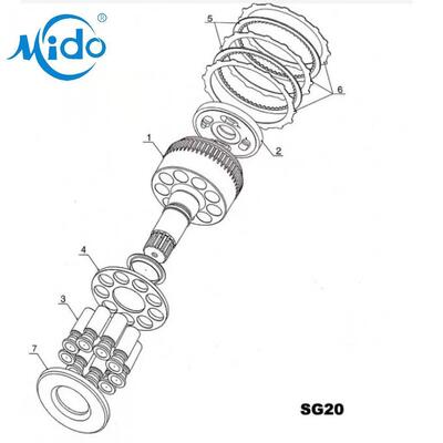 VOE14512788 14512788 Complete TOSHIBA SG20 zwenkmotorafdichting en reparatieset voor EC360 graafmachine.