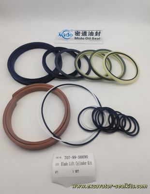 Complete reparatieset uit de Pro-serie voor 707-99-56690 Afdichtingsset voor hydraulische cilinder met bladlift - Inclusief alle afdichtingen en pakkingen